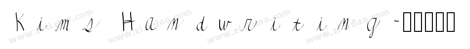 Kims Handwriting字体转换